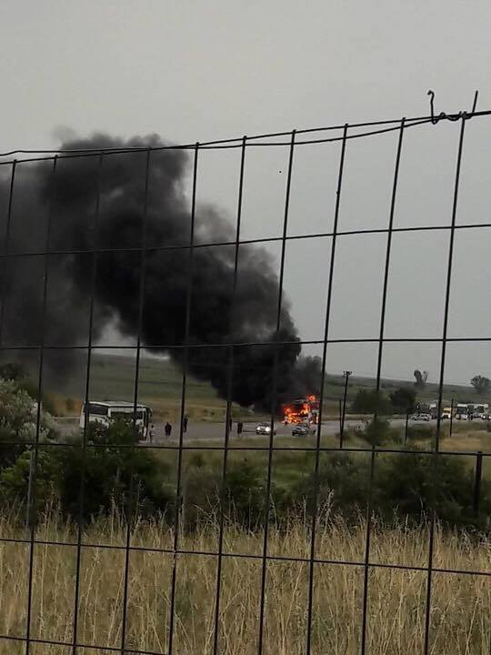 In Greece, lightning struck a bus with passengers - Incident, Greece, Bus, Lightning, Fire, Риа Новости, Longpost, news