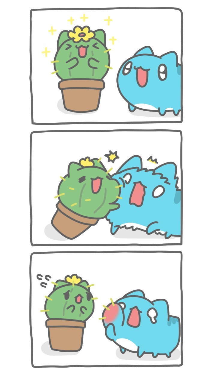 Cactus - Bugcat-Capoo, Defective cat, cat, Comics, Cactus, Longpost