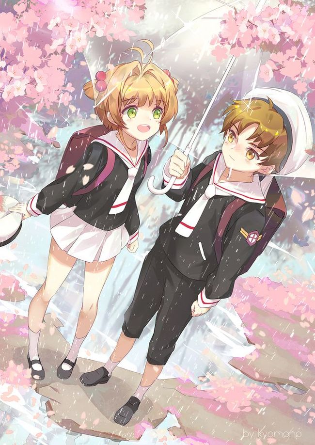 Anime Art - Anime Art, Cardcaptor Sakura, Kinomoto Sakura, Shaoran li, Аниме