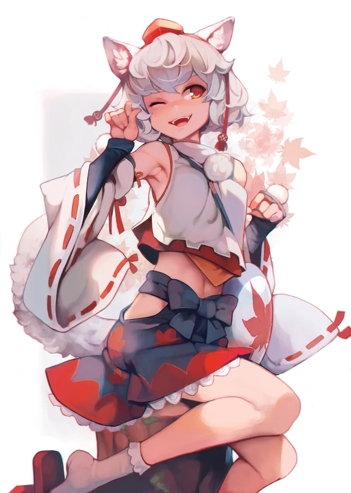 Inubashiri Momiji - NSFW, Аниме, Anime Art, Touhou, Inubashiri Momiji, Ataruman, Длиннопост