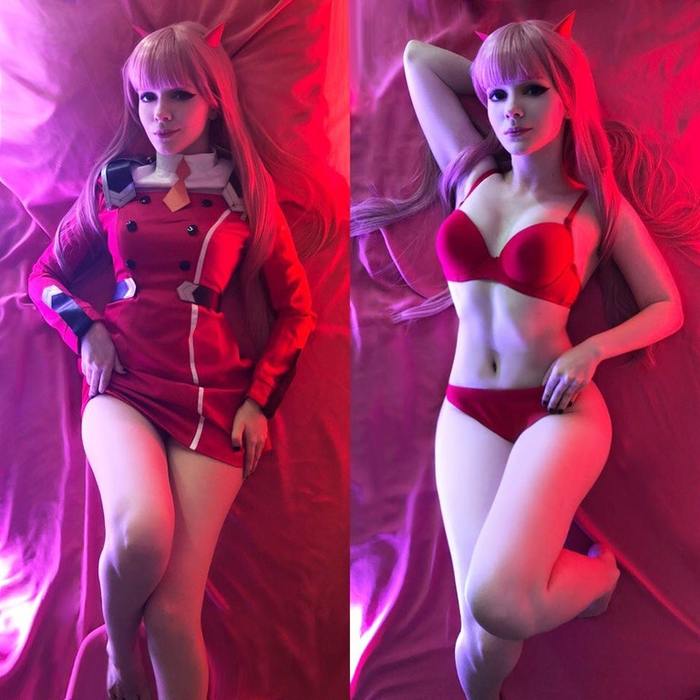 Zero Two dakimakura style - by Evenink_cosplay - NSFW, Irina Sabetskaya, Косплей