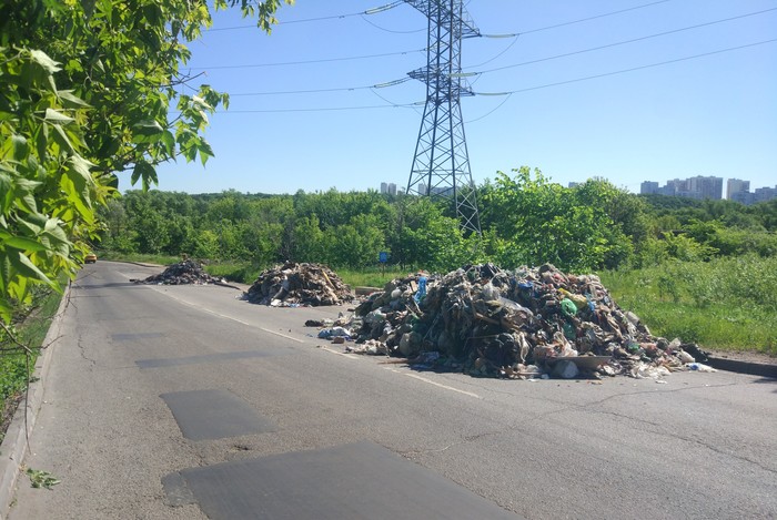 Garbage dump on the road in Mitino - Dump, My, Longpost, Mitino, Garbage