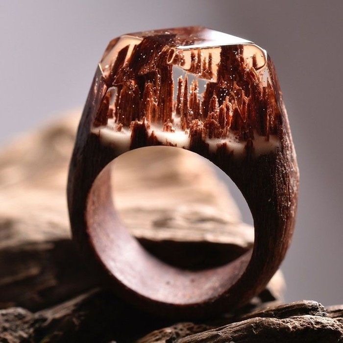 Epoxy ring. - Ring, Epoxy resin, Decoration, Tree, Longpost