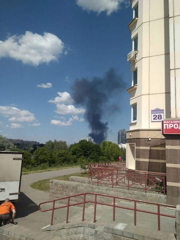 Fire in Minsk? - Minsk, My, Fire