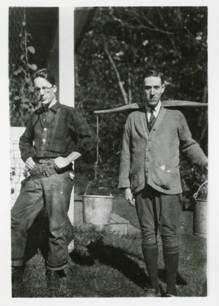 Lovecraft with a yoke. - Howard Phillips Lovecraft, The photo