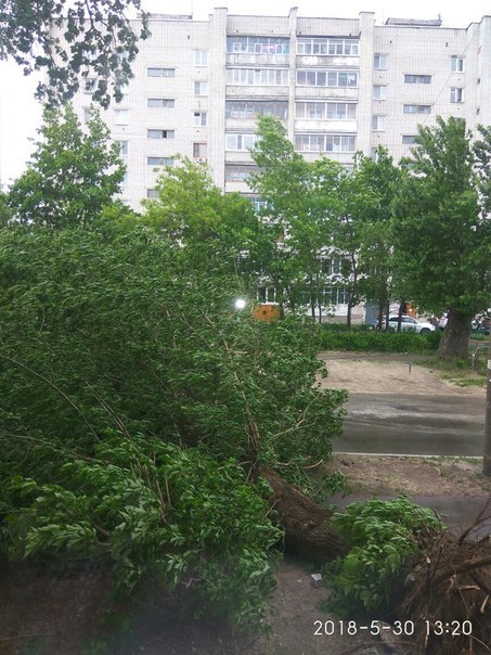 Weather in Dzerzhinsk today - Longpost, Weather, Hurricane, The photo