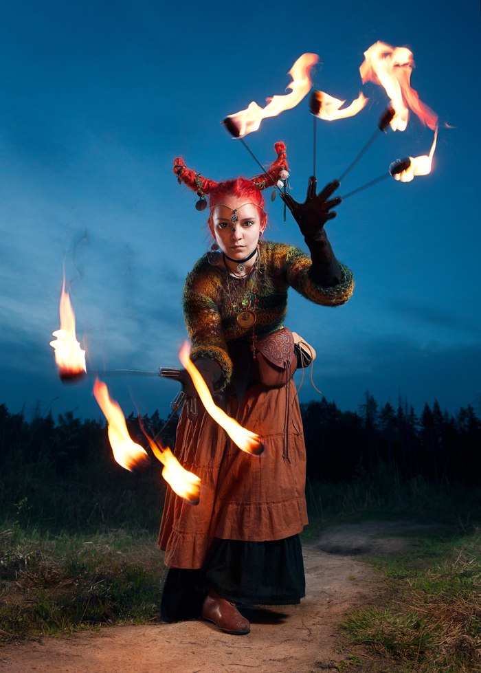 fire witch - My, Cosplay, Omega N, Fire, , Fire show, Original character, Longpost