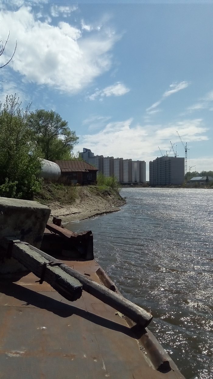 Old river port and elevator in Barnaul - My, Abandoned, Barge, Elevator, Barnaul, Photo on sneaker, Longpost