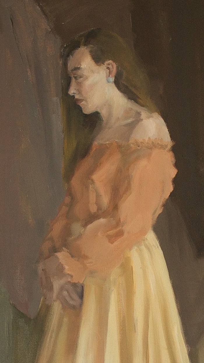 Figure in the interior - My, Girls, Interior, Painting, Painting, Oil painting, Figure, Studies, Longpost, Butter