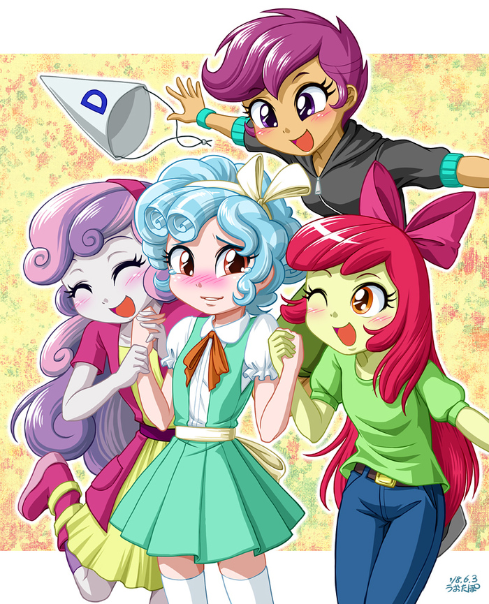 Cozy My Little Pony, Equestria Girls, Sweetie Belle, Scootaloo, Applebloom, Cozy Glow, Uotapo, MLP Season 8