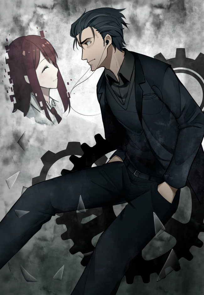  ,    , Anime Art, Steins Gate, Steins Gate 0, Okabe Rintaro, Kurisu Makise,  , 