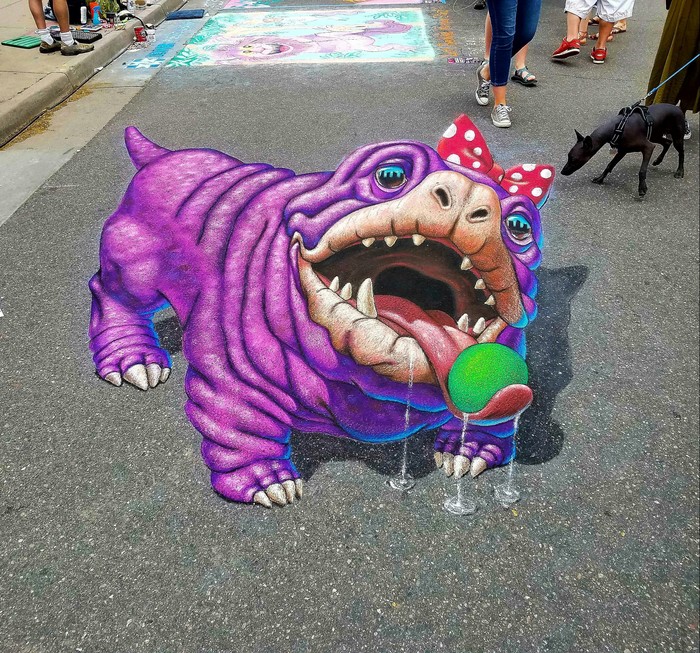 Рисунок на асфальте