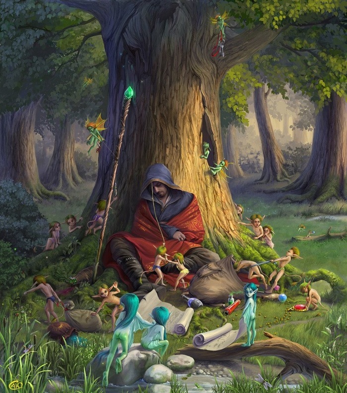 Wizard - Art, Forest, Magician, Fairy