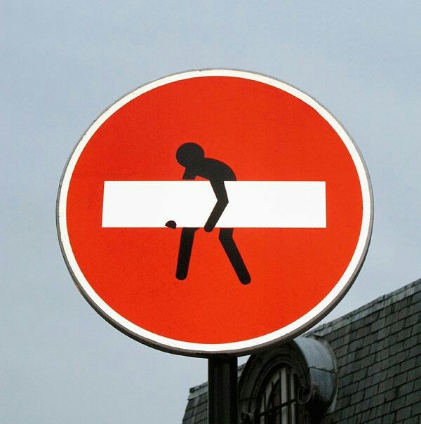 Street art on signs - Signs, Street art, Pinterest, A selection, Longpost, Road sign