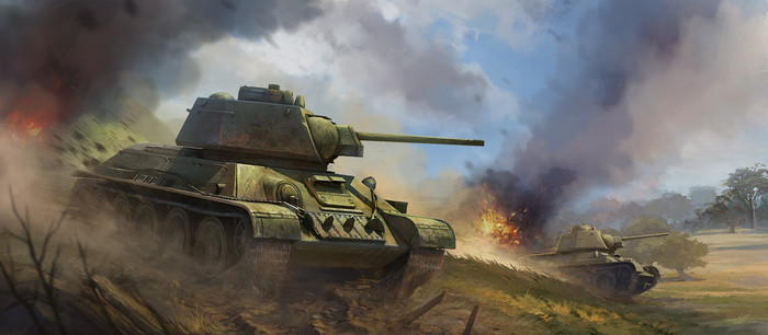 Tank battle by baklaher - Art, Baklaher, Tanks