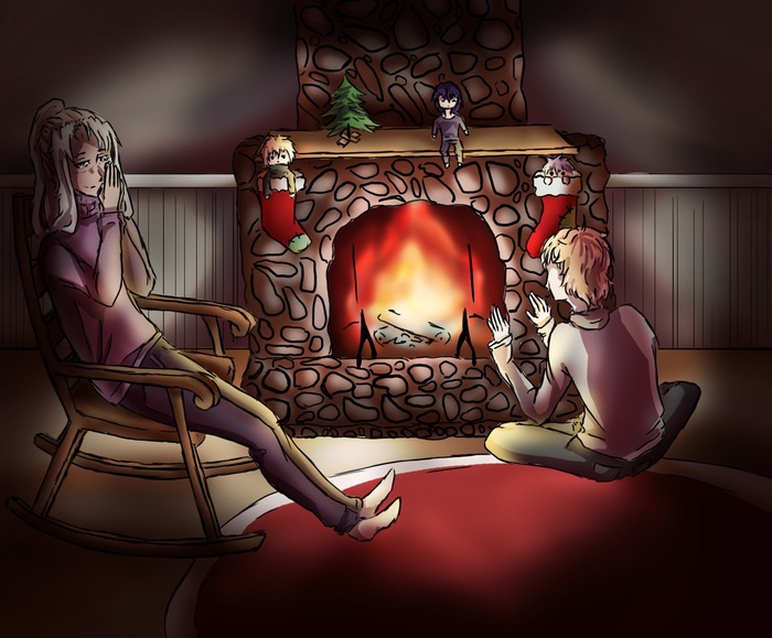 Лето. Самое время посидеть у камина