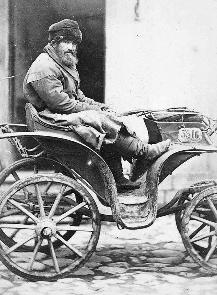 Coachman, Russian Empire, 1873. - Cab, Old photo, Российская империя, Black and white, The photo, Historical photo