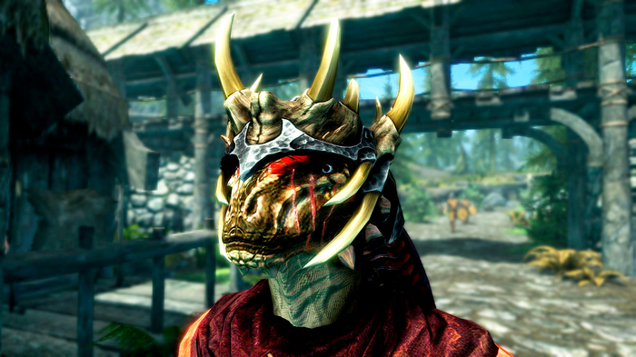 An Argonian with a Bone Crown is simply gorgeous! - My, Skyrim, The Elder Scrolls V: Skyrim, Skyrim Special Edition, 