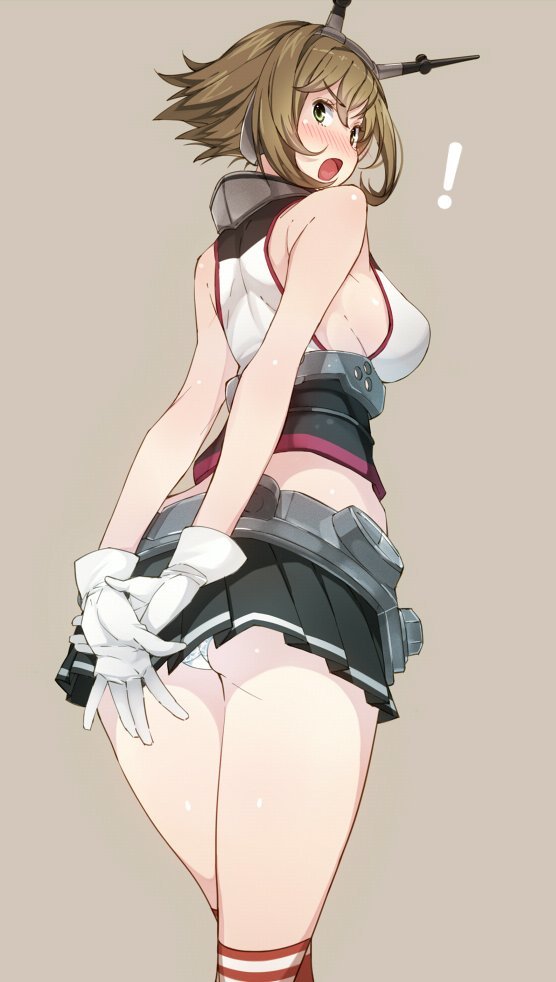 Mutsu - NSFW, Kantai Collection, Mutsu, Аниме, Anime Art, Панцу