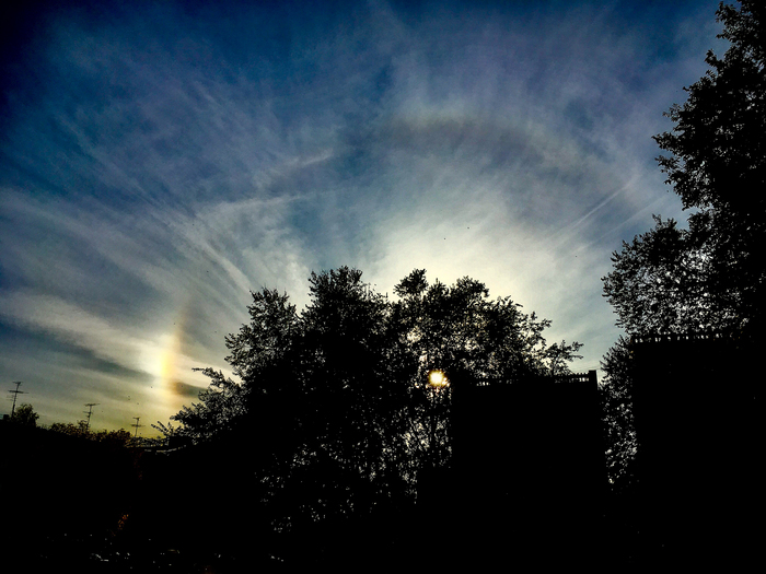 Halo and Krasny Yar - Novosibirsk, Longpost, Ob, Sunset, Halo, My