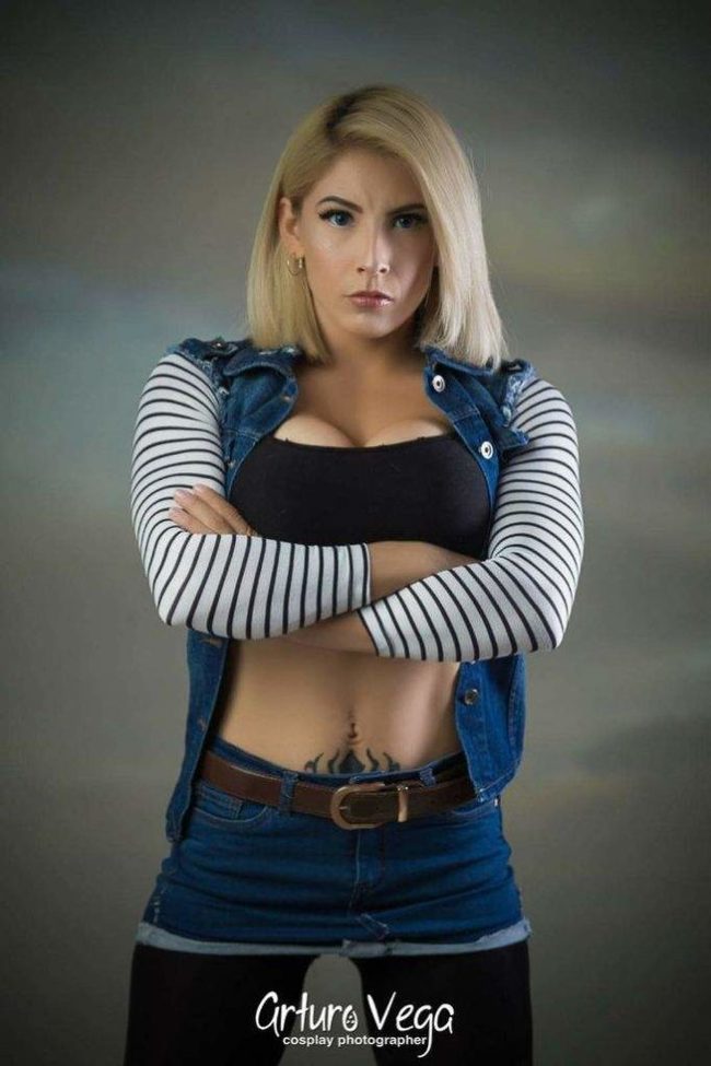 Android 18! - NSFW, Android 18, Gabybarbiefit, Dragon Ball, Косплей, Красивая девушка, Аниме, Длиннопост