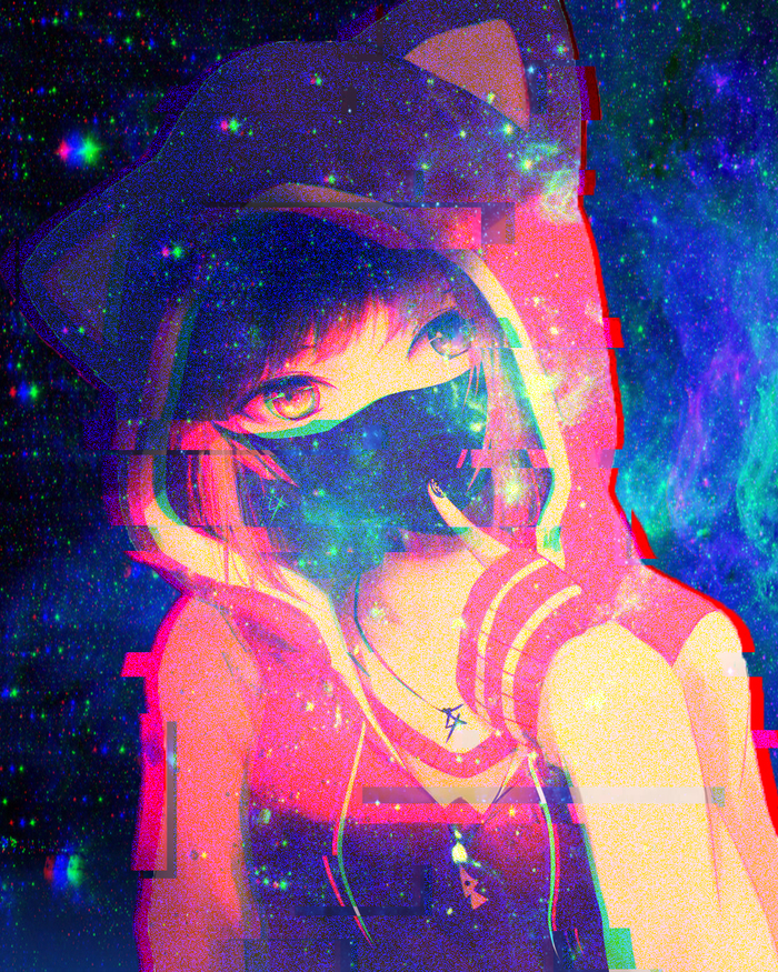 More to be meaning - Anime Art, Photoshop, Glitch, Моё