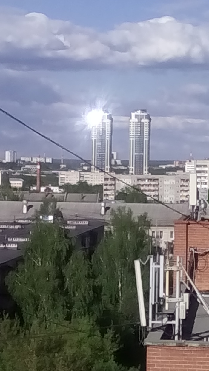 Eye of Sauron - My, The photo, Gleam, The sun, Yekaterinburg