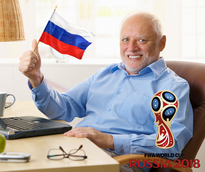 The faces of our fans at the Championship - Football, Soccer World Cup, 2018 FIFA World Cup, Harold hiding pain