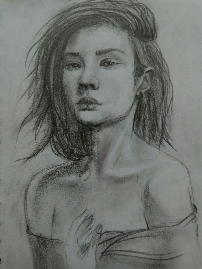 Asian - My, Asian, Pencil drawing, Graphics, Inspired by fasting, Reply to post