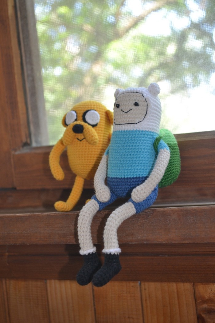 Finn the Kid and Jake - My, Crochet, Finn and Jake, Longpost, Adventure Time