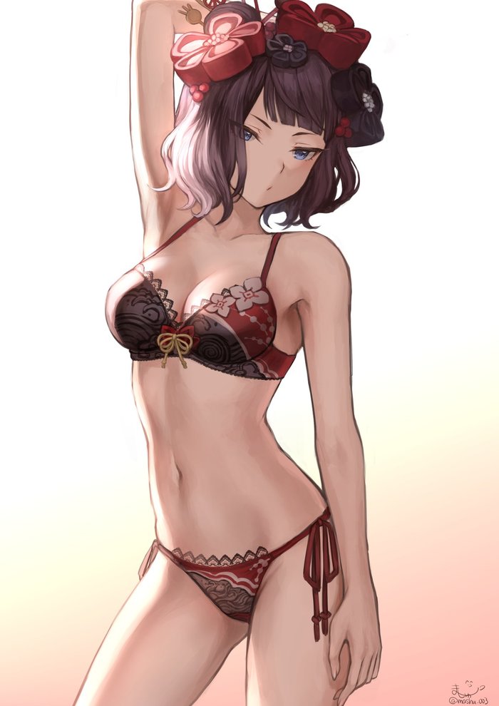 Hokusai-chan - NSFW, Mashu 003, Katsushika Hokusai, Anime, Anime art, Fate, Fate grand order, Underwear