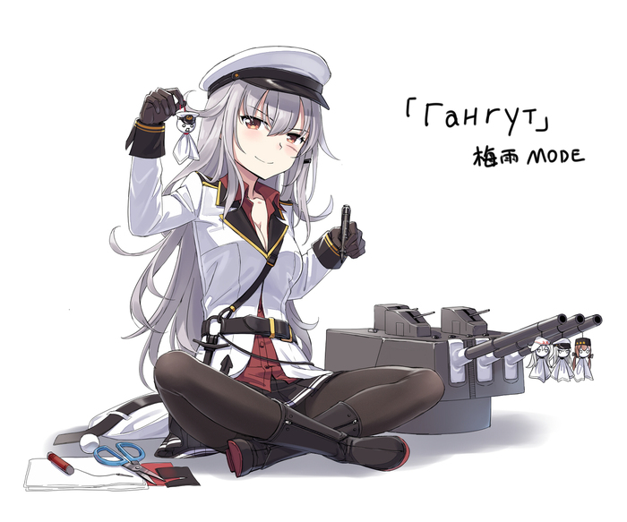 Гангут rainy season mode - Kantai Collection, Gangut, Suzuya, Kumano, Аниме, Anime Art, Harusame, Rainy season, Длиннопост