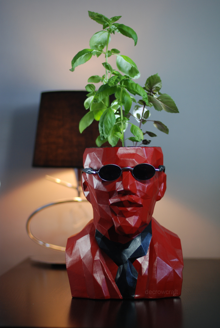 Lenin is not only a mushroom, but also a basil! - My, Papercraft, Sculpture, Lenin, , Paper, Pepakura, Paper products, Low poly, Longpost