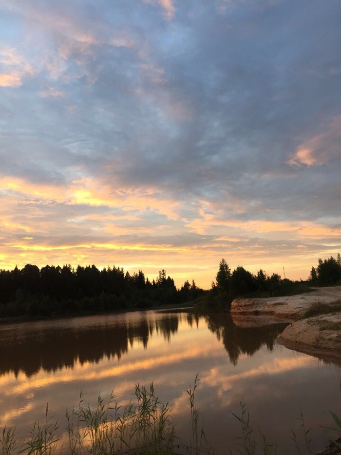 Petersburg suburbs 2 - My, Saint Petersburg, Nature, Evening, Sunset, Lake, The photo, Longpost