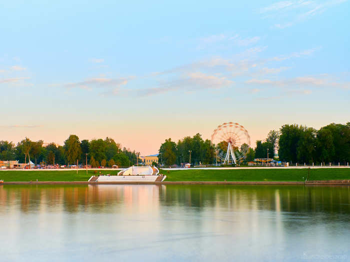 landscape of hometown - My, Tver, Landscape, Town, City Garden, Architecture