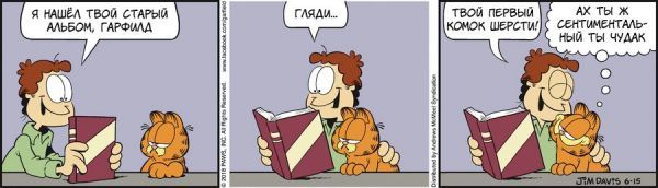 Translated by Garfield, June 15, 2018 - My, Garfield, Translation, Comics, Humor, cat, Wool, Album