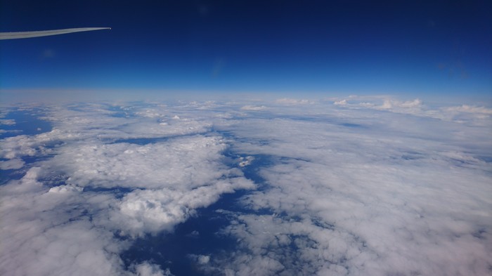 From the airplane window - My, The photo, View from the plane, Sky