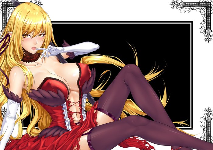 enticing person - NSFW, Anime, Anime art, Monogatari series, Kiss-Shot Acerola-orion Heart-under-blade