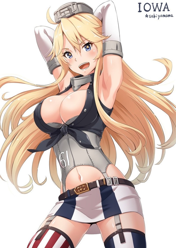 USS IOWA - Kantai collection, Uss Iowa, Sakiyamama, Anime art, Anime