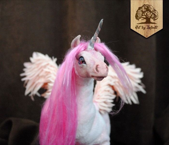 Movable pegasus - unicorn - My, Friday tag is mine, Unicorn, Pegasus, Horses, Needlework, With your own hands, Longpost
