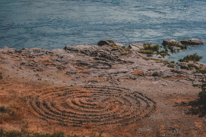 Mysterious circles - My, The photo, Crop Circles, Amateur photographer, Water, Khortytsia