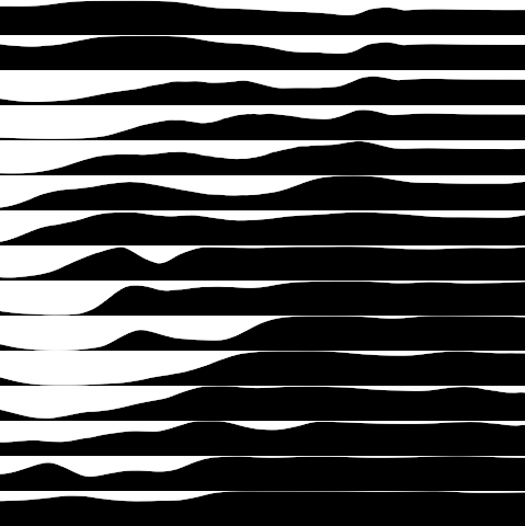 Look at the picture up close, then from afar - My, Illusion, Stripes, Monochrome