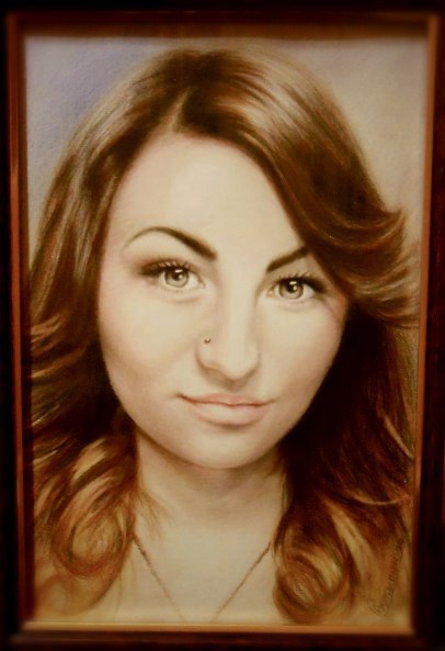 Portrait with colored pencils - My, Portrait, , Portraits of people, Drawing