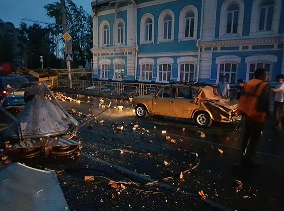 A hurricane swept through Barnaul - Barnaul, Hurricane, Video, Longpost