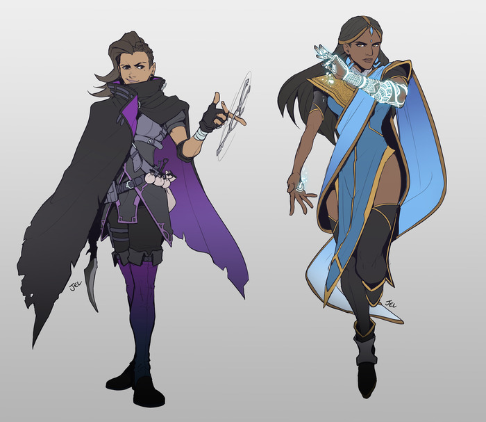 Sombra and Symmetra Art , Jel, Sombra, Symmetra, Overwatch, Blizzard