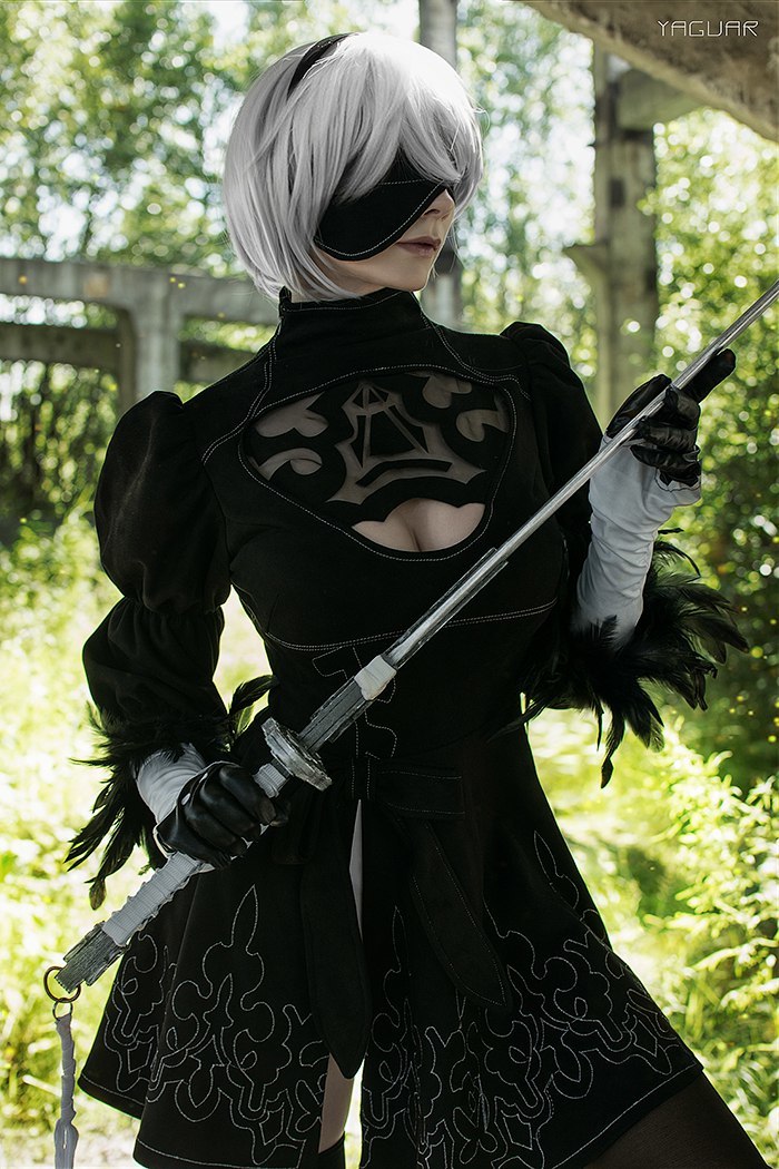 Alexandra Reil aka Reilin cosplay - The photo, Girls, Cosplay, Longpost, NIER Automata, Yorha unit No 2 type B, Final Fantasy, Lightning farron