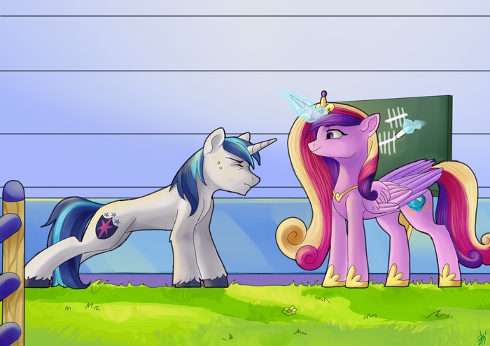 You can endlessly look at the fire - Princess cadance, Shining armor, My little pony