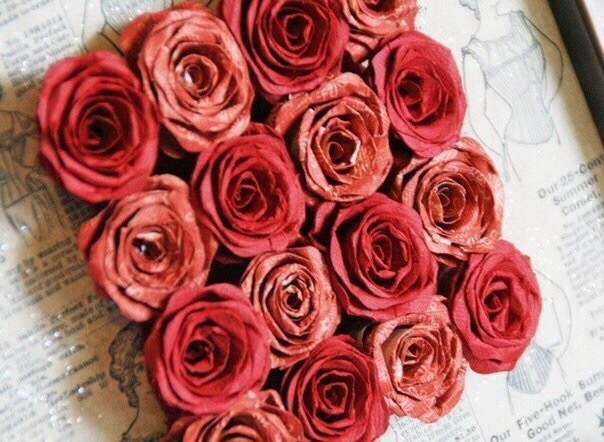 Paper roses for decoration - Needlework, Do it yourself, With your own hands, Flowers, the Rose, Handmade, Longpost