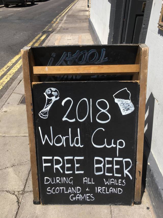 English trolling - Billboard, A pub, Beer, England, 2018 FIFA World Cup, Trolling