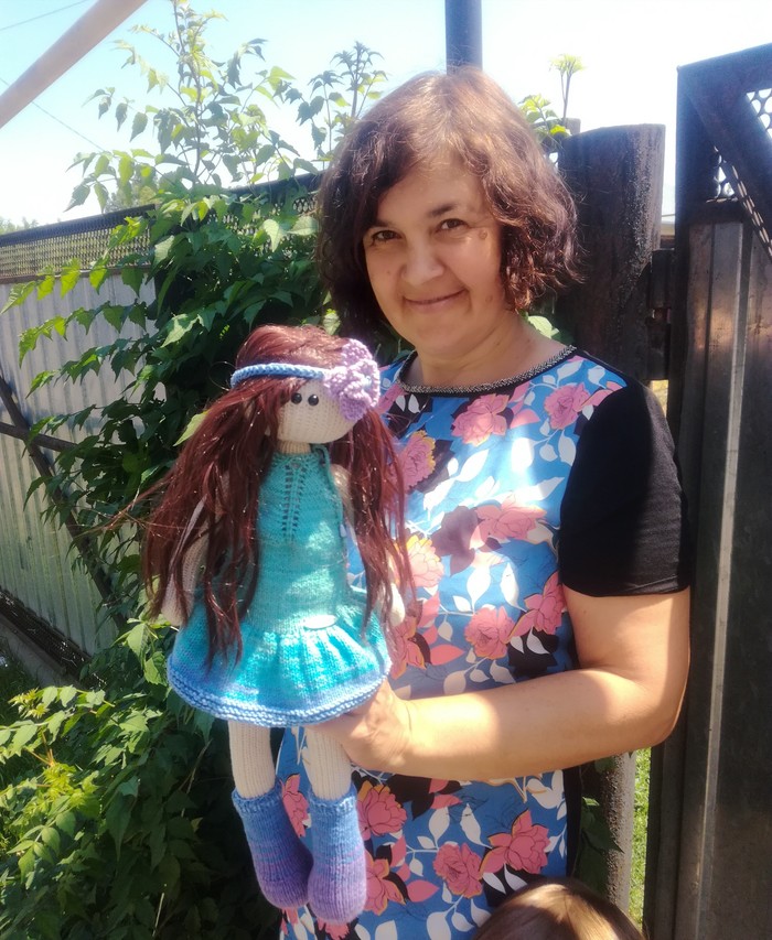 doll for mom - My, Mum, Knitting, Doll, Longpost